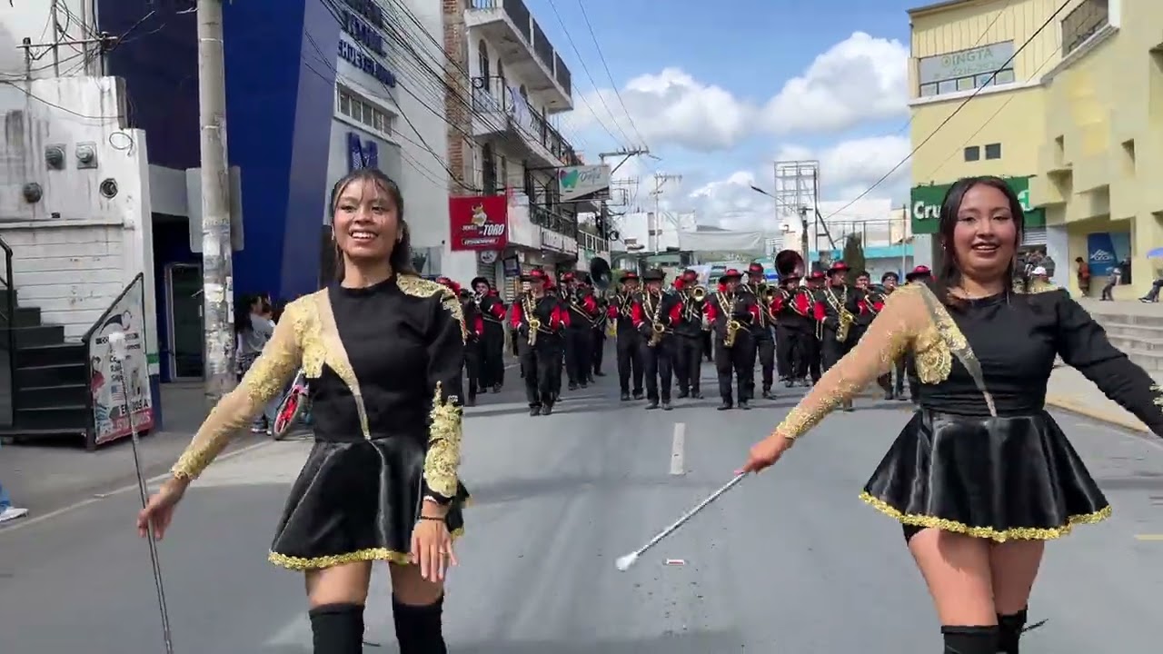 Desfile Festival de bandas del colegio de La Salle Huehuetenango
