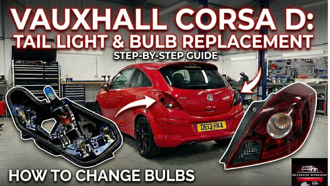 How to Vauxhall Corsa D Rear Light Removal & Bulb Replacement Guide fast diy results tutorial