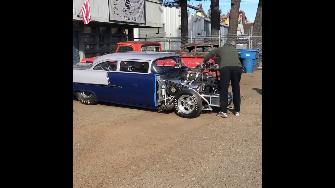 1955 Chevrolet bel air drag car