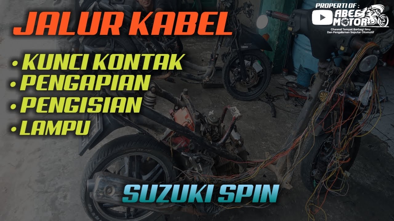 CARA MENGECEK JALUR KABEL PENGAPIAN. PENGISIAN. KUNCI KONTAK. LAMPU PADA MOTOR SUZUKI SPIN 125❗❗❗