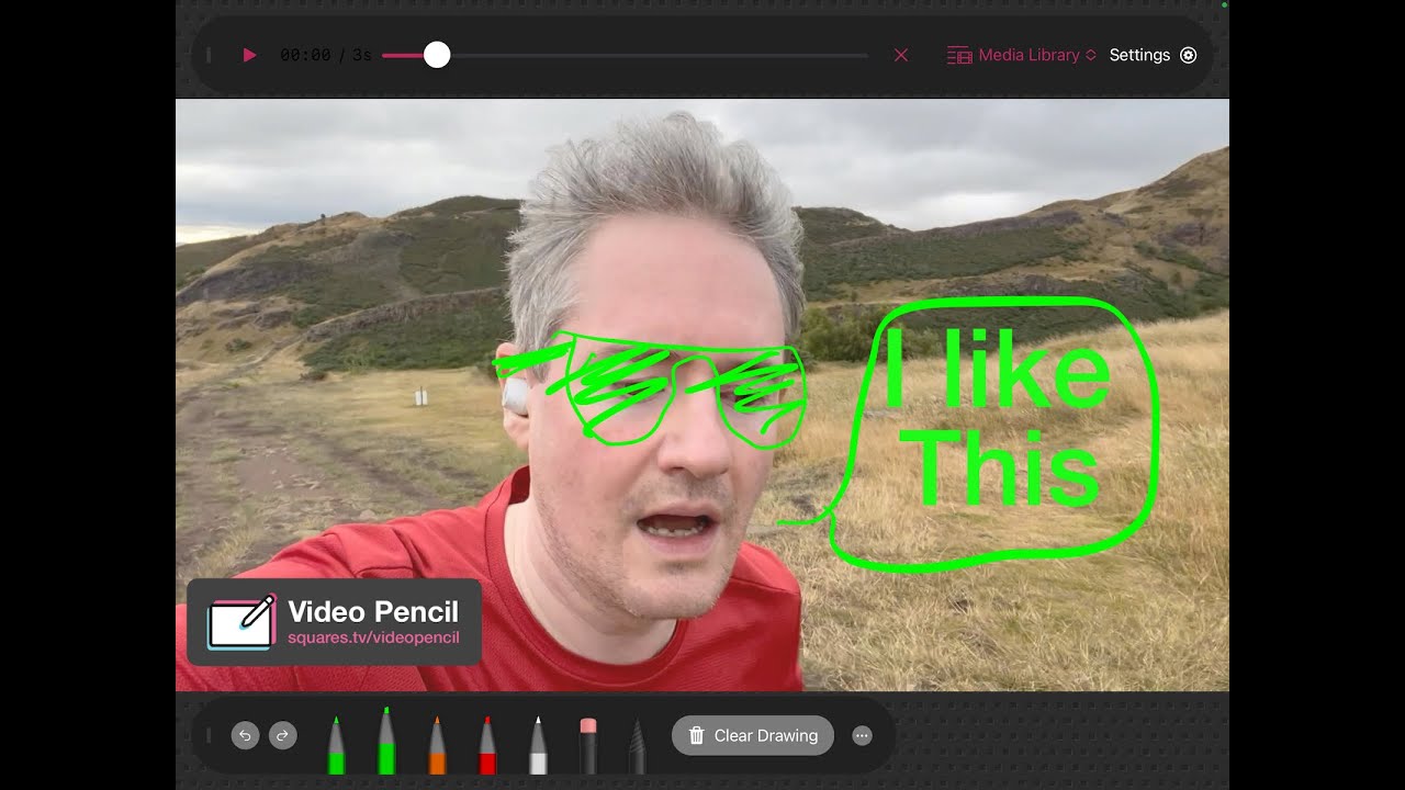 How to use Video Pencil as a telestrator on video files