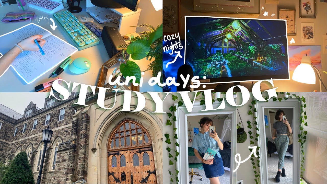 Study & Uni Vlog ☕️ a busy week at school + rainy days on campus