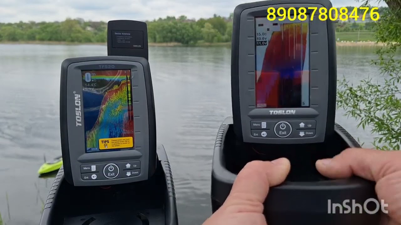 Сравнение работы эхолота toslon tf520 и toslon tf500. Прикормочный кораблик в город Брянск