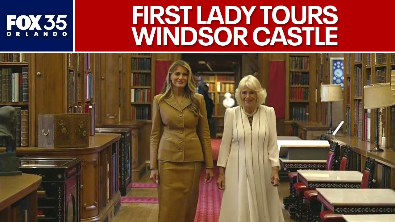 First Lady Melania Trump tours Windsor Castle with Queen Camilla in UK visit