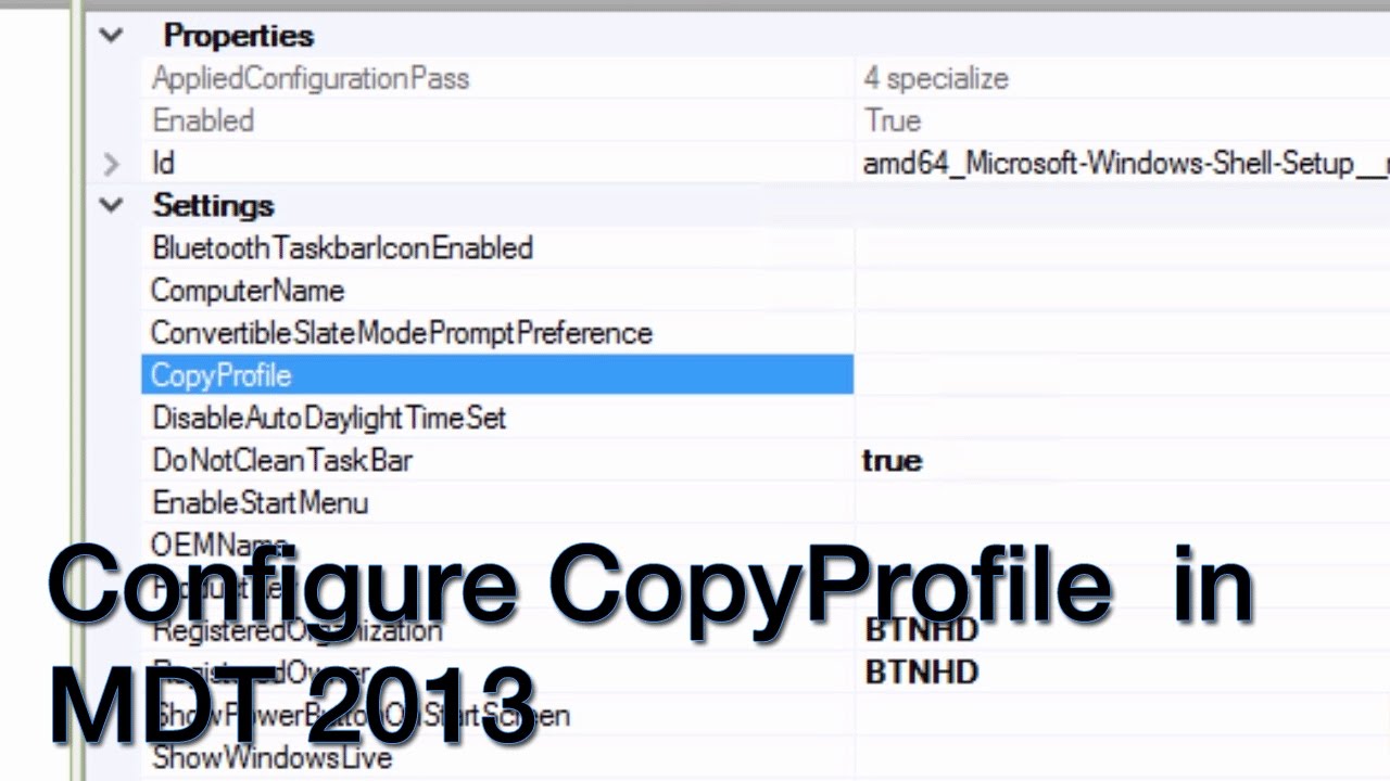 Using CopyProfile with MDT 2013 and Windows 10!