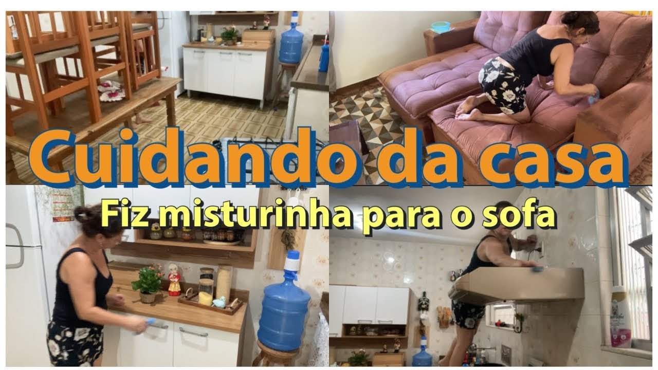 Vamos de misturinha para limpar o sofá! Rotina
