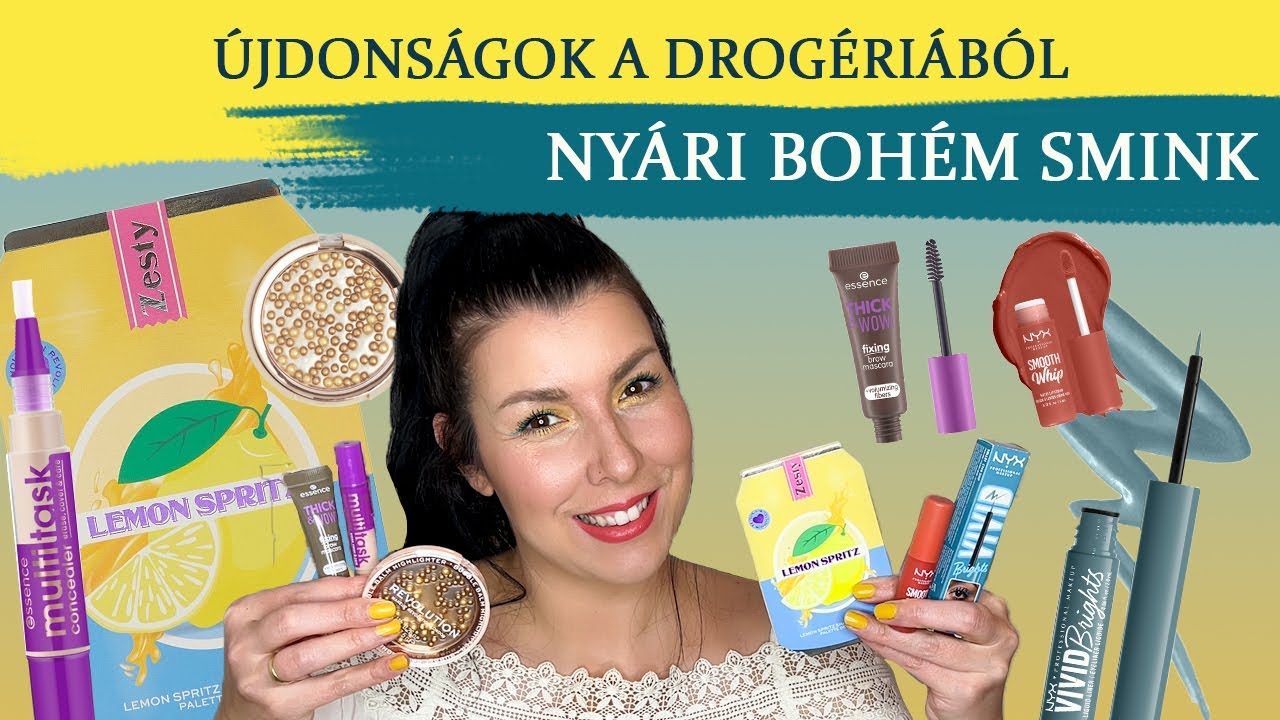 ÚJDONSÁGOK A DROGÉRIÁBÓL - NYÁRI BOHÉM SMINK | Nyx, Essence, Revolution, stb (Smink & Swatch)