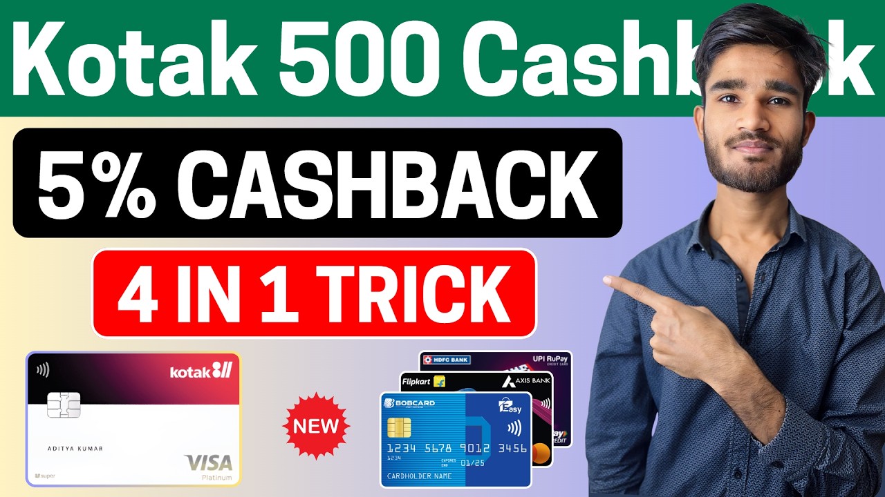 Kotak Super Debit Crad 5% Cashback Trick 🔥 | Credit Card Bill Payment 5% Cashback Offer 🔥