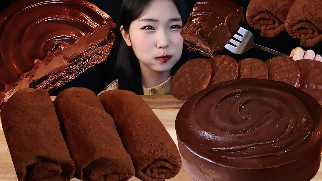 수건 크레이프 케이크 꾸덕 초코케이크 먹방! MATILDA CHOCOLATE CAKE *EDIBLE TOWEL CHOCOLATE CREPE MUKBANG ASMR EATING
