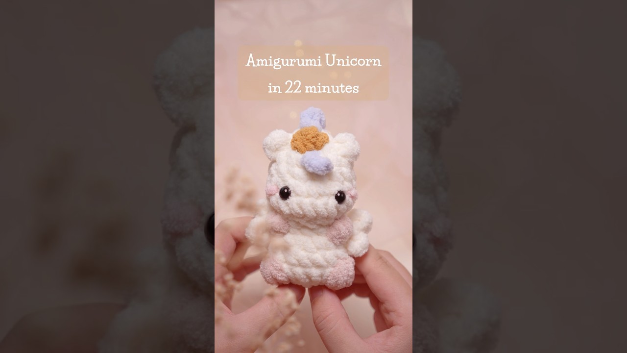 Crochet no-sew amigurumi unicorn under 25 minutes #crochet #amigurumi #amigurumis #handmade #cute