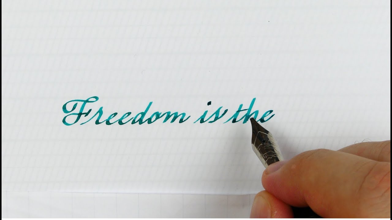 How to write a quote in cursive using a Stub nib – Handwriting practice #92