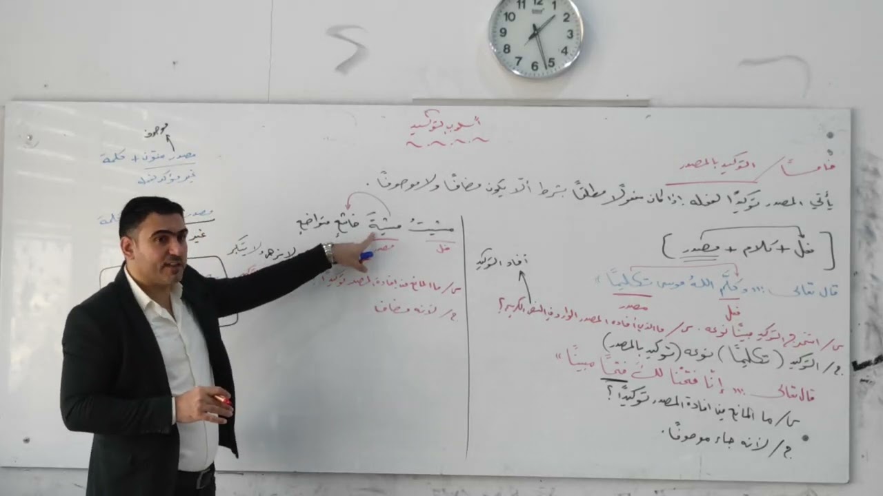 التوكيد المصدر، توكيد النعت العددي، توكيد بالقصر المحاضره الاخيره 13
