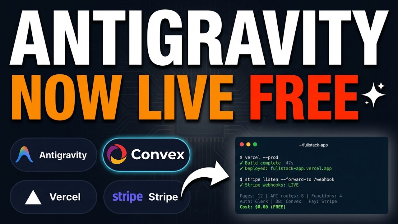 Новая технология Antigravity + Convex + Stripe + Vercel = готовые приложения МГНОВЕННО (БЕСПЛАТНО)