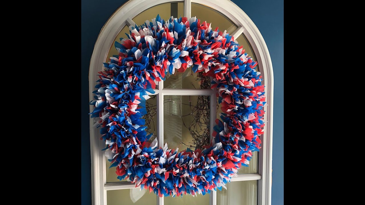 DIY - plastic tablecloth wreath