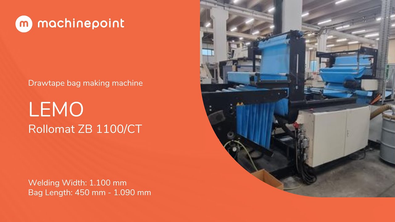 LEMO Rollomat ZB 1100/CT Drawtape bag making machine | LEMO Machines
