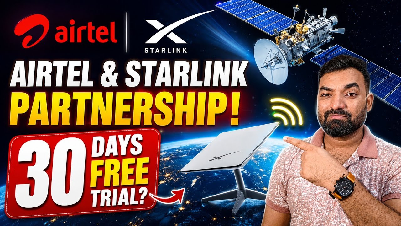 Airtel & Starlink Partnership | 30 Days FREE Trial For Satellite Internet? 🛰️ #Airtel #Starlink