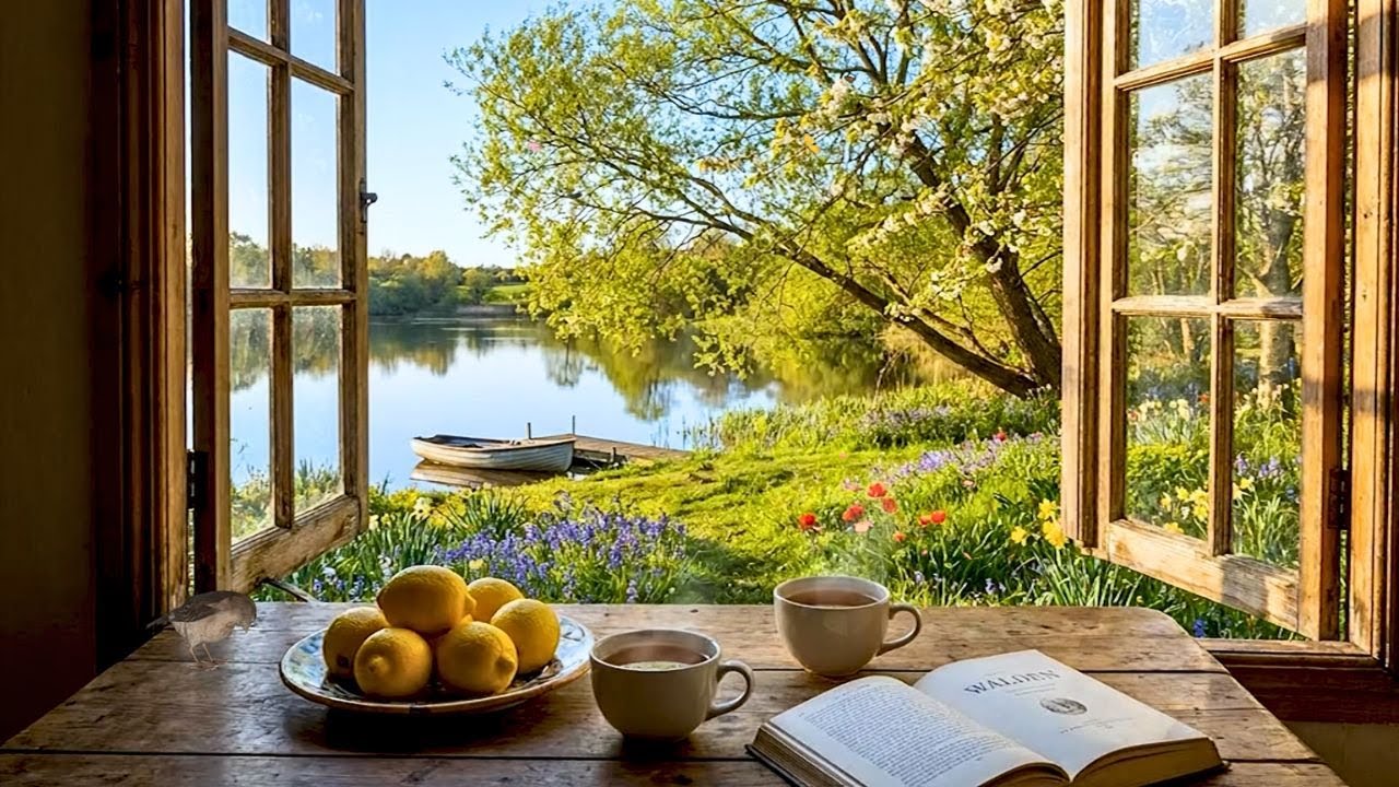 Spring Breeze & Birds Chirping 🌸 River Sounds for Relaxation, Focus & Calm