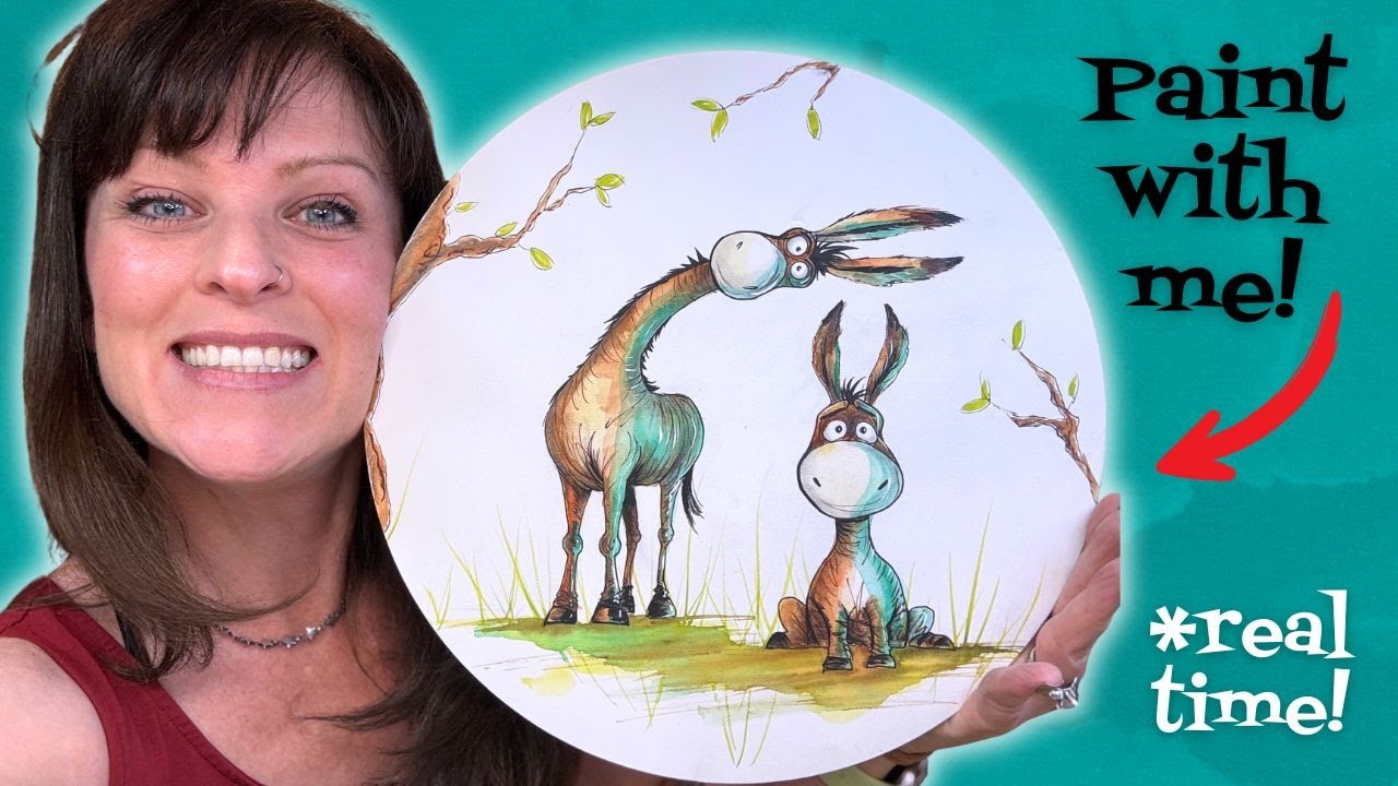 🫏 How To Make ADORABLE animals in WATERCOLOR! Barnyard Besties preview!