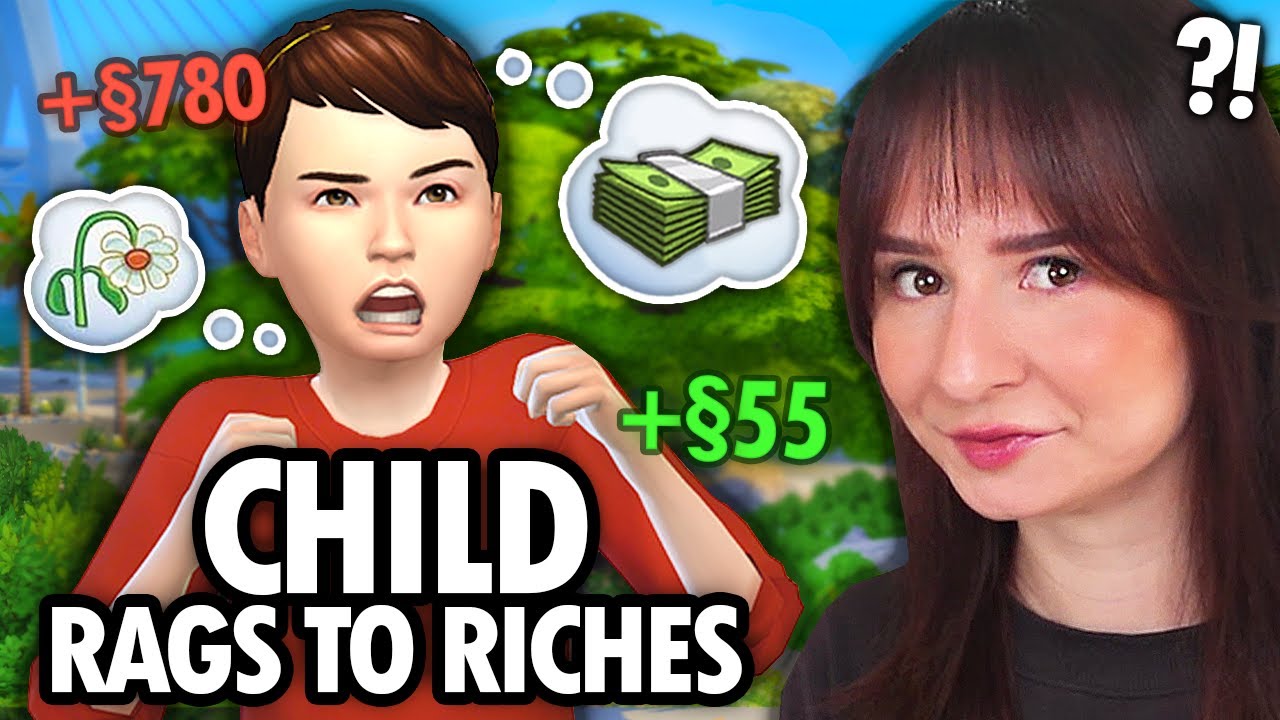 I tried a Rags to Riches challenge as a CHILD in The Sims 4