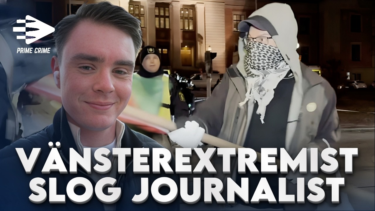 VÄNSTEREXTREMIST SLOG JOURNALISTEN CHRISTIAN PETERSON MED EN FLAGGA