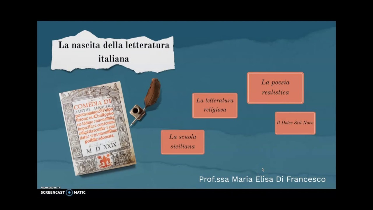 Le origini della Letteratura italiana - Parte prima