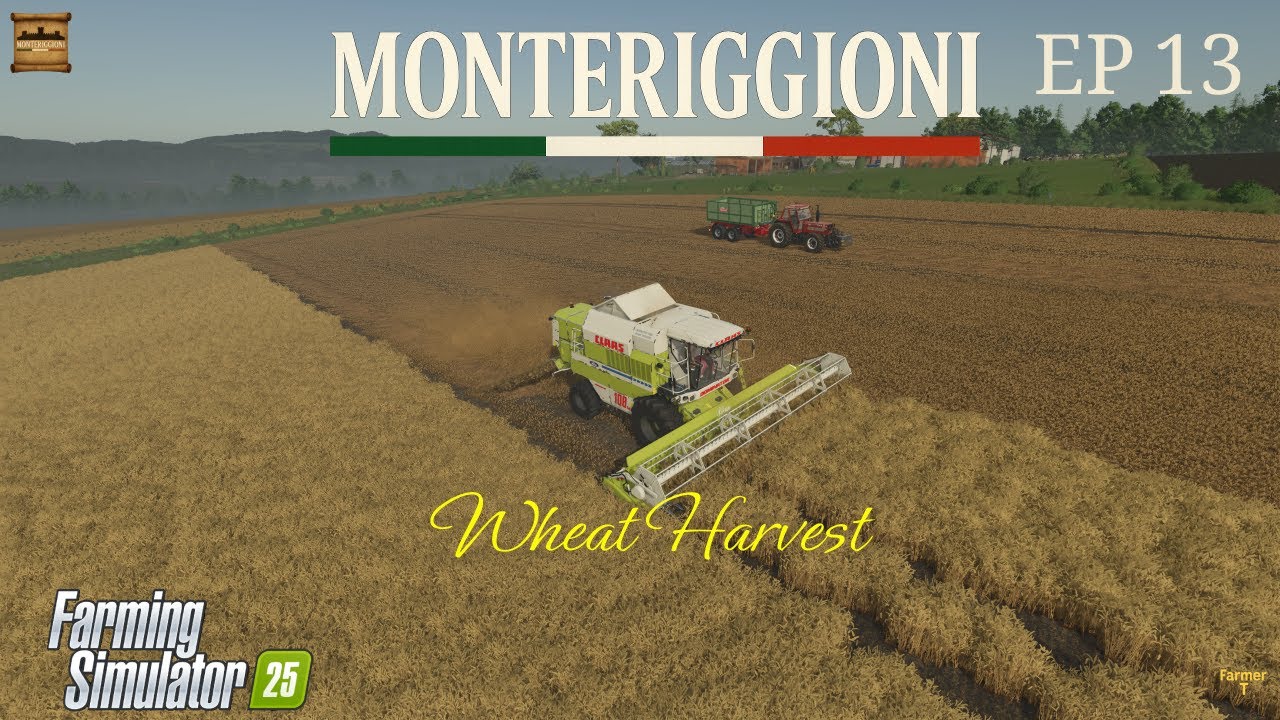 Monteriggioni Ep 13-Harvesting ,baling ,wrapping and selling.#fs25