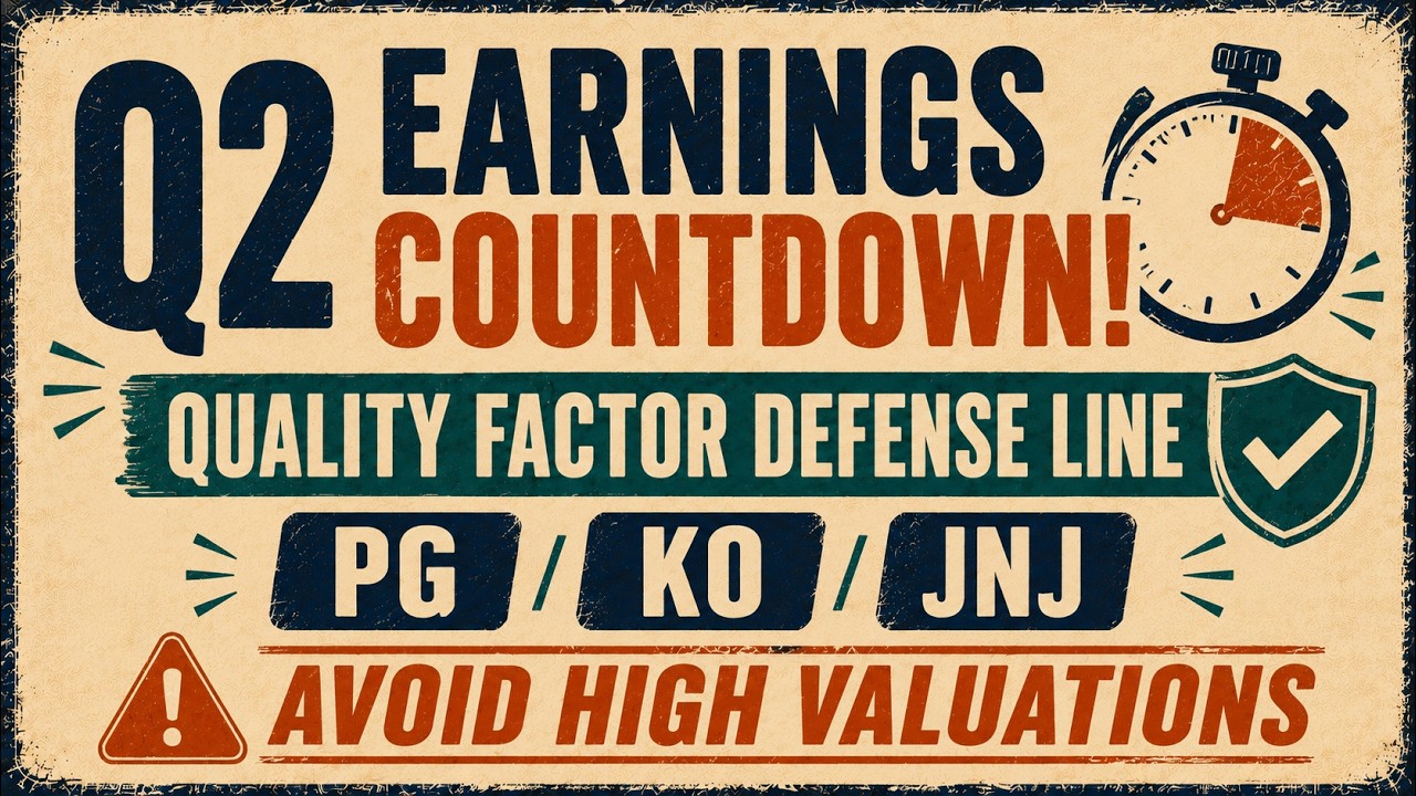 Q2 Earnings Countdown! Quality Factor Defense Line PG/KO/JNJ &mdash; Avoid High Valuations