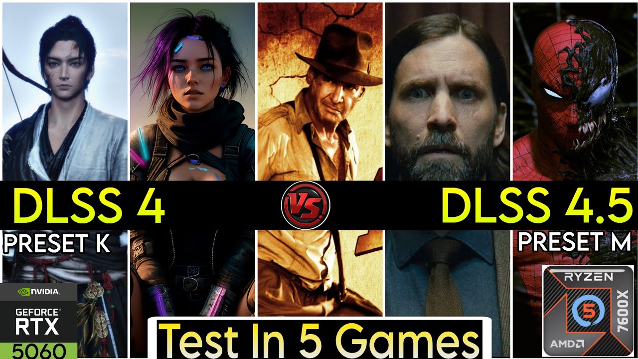 Nvidia (DLSS 4 vs DLSS 4.5) - Test In 5 Games - RTX 5060