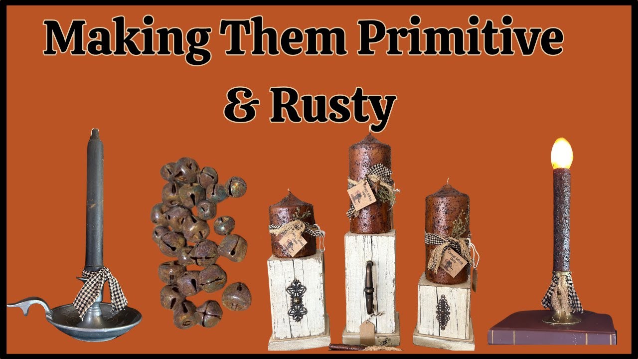 DIY Grubby And Blackened Candles ~ Rusting Bells / Safety Pins