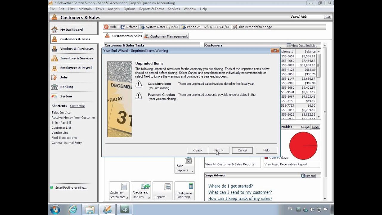 Sage 50 U.S. - How to run the Year End Wizard