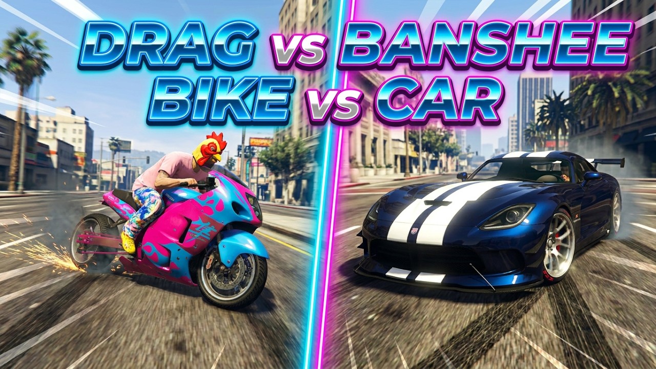 GTA 5 Online - HSW Hakuchou Drag vs HSW Banshee GTS