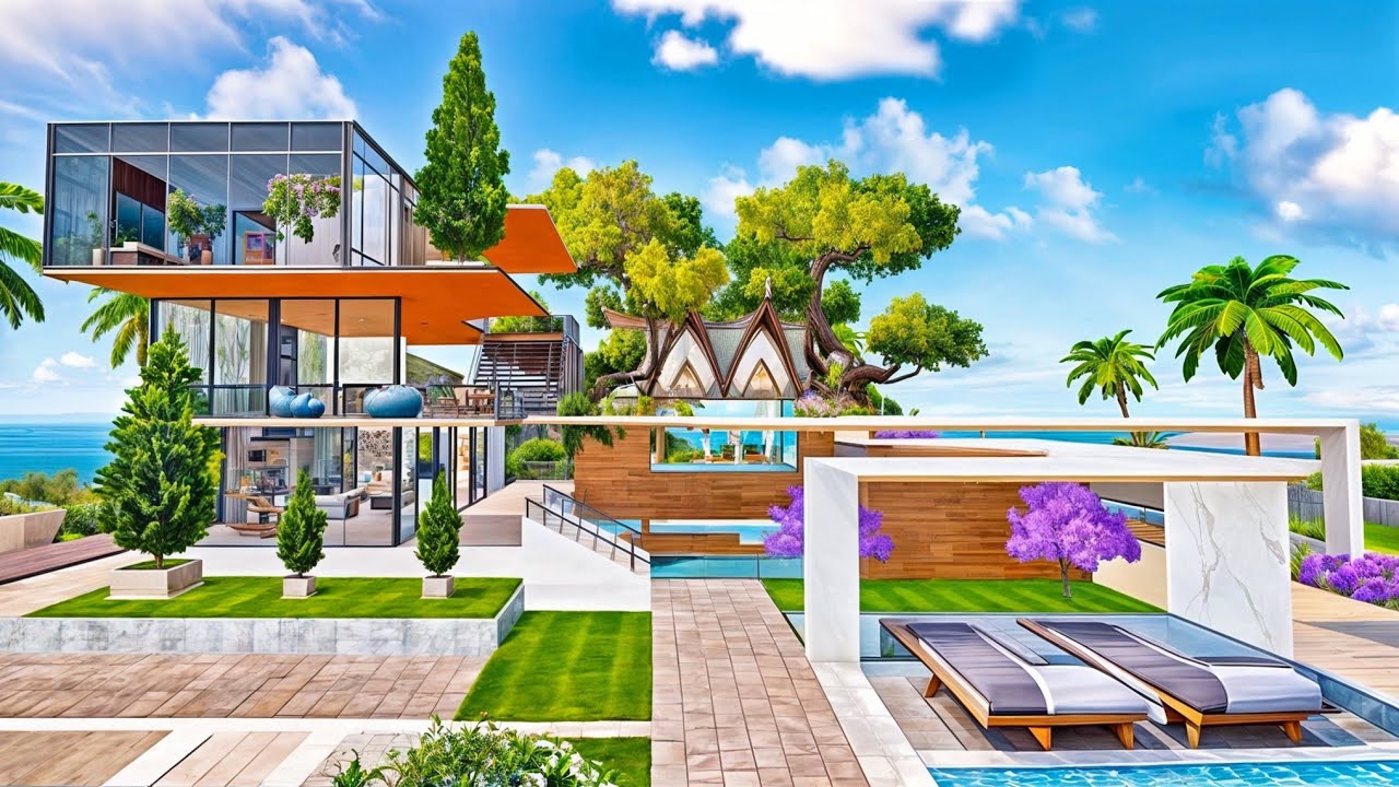 Tree House Design PUBG Mobile For (Level 25-27) | Beatifilul Garden & Pool😍