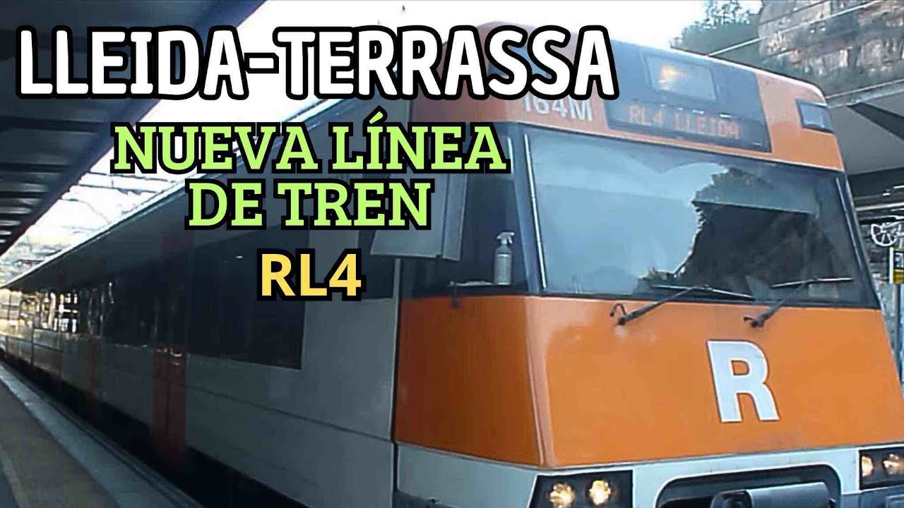 LÍNEA DE TREN LLEIDA-TERRASSA. RL4 de Rodalies Lleida. RENFE. RODALIES. MEDIA DISTANCIA