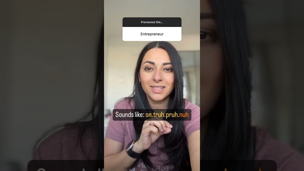 How do you pronounce &ldquo;entrepreneur&rdquo;? 😮  #britishenglish #englishpronunciation #learnenglish