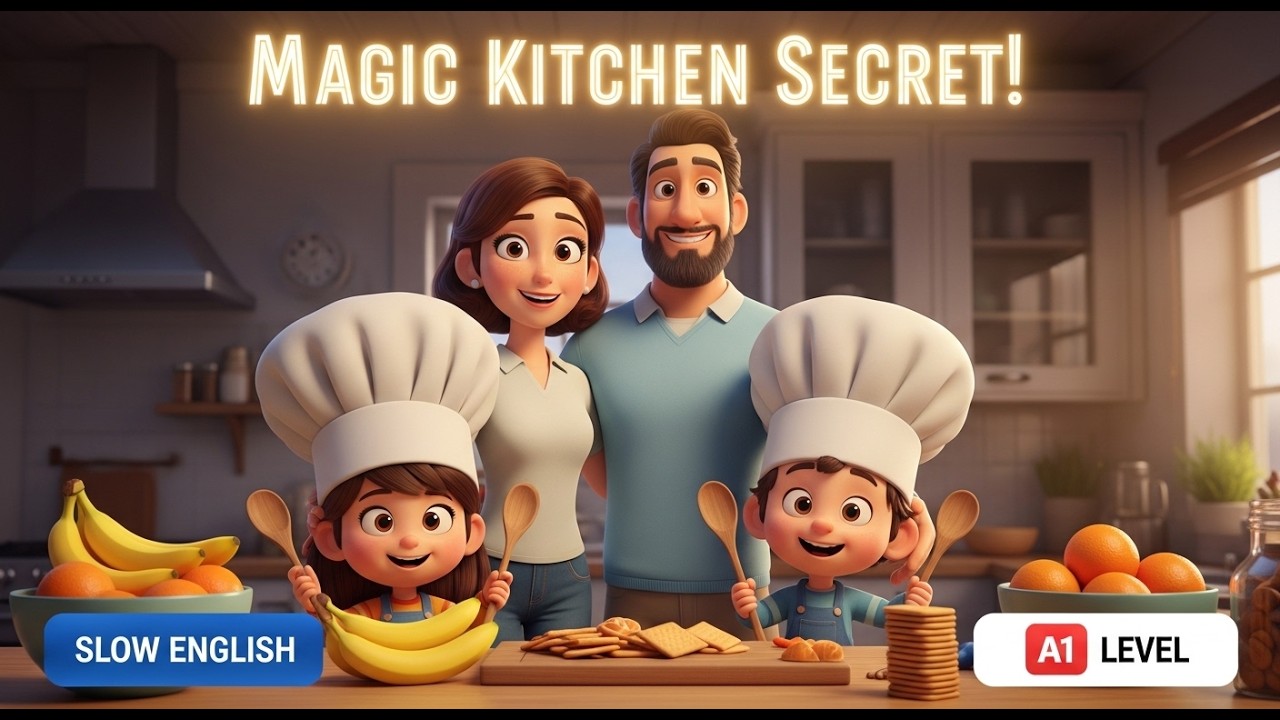 🍌 MAGIC Kitchen Secret! 🥞 Slow English for A1 Level 👨‍🍳