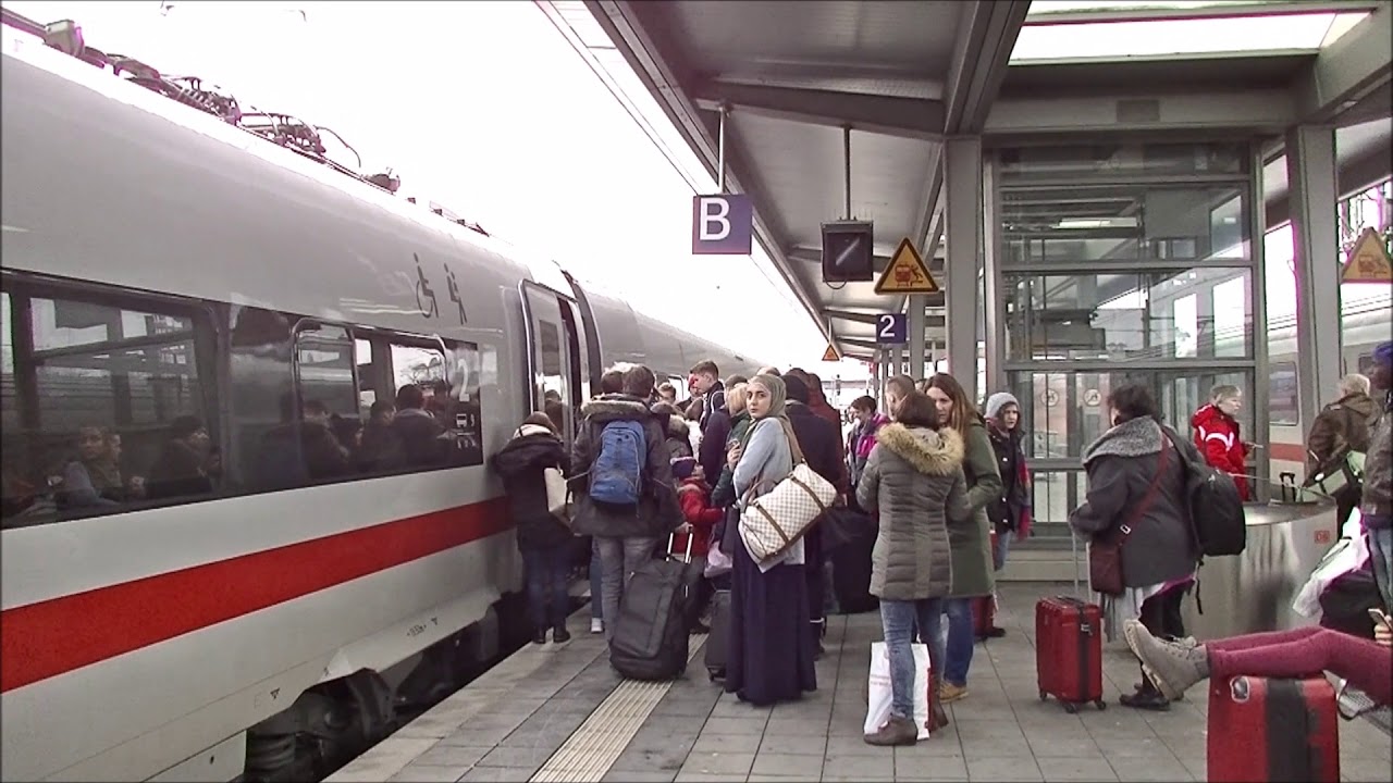 Streckensperrung, ICE4-Halt, IC-Evakuierung in Gießen (17.02.2018 14:24-14:50) Langversion