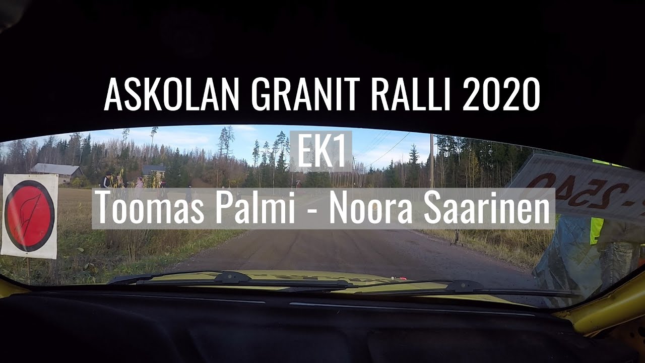 Askolan Granit ralli EK1 incar Toomas Palmi - Noora Saarinen