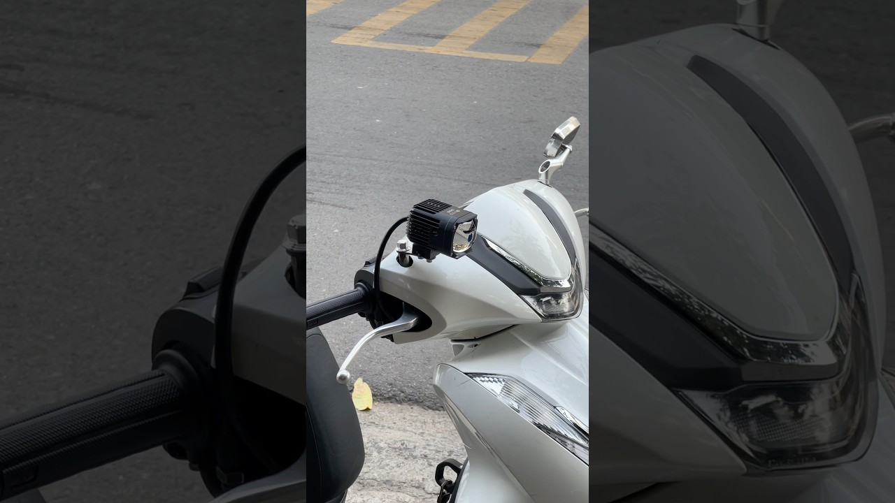 Đ&egrave;n trợ s&aacute;ng Kenzo CX80 lắp cho xe SH150 - H2motocare #h2motocare #dentrosang