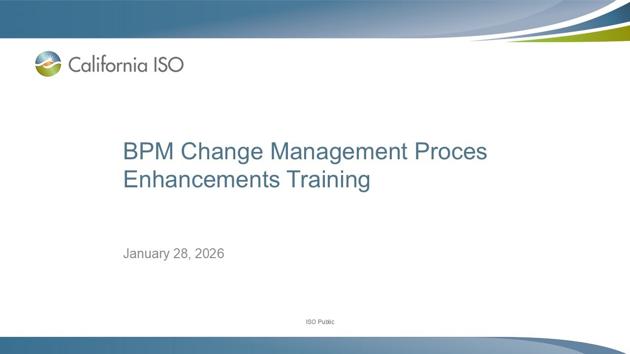Jan 28, 2026 - BPM Change Management Process Enhancements Training