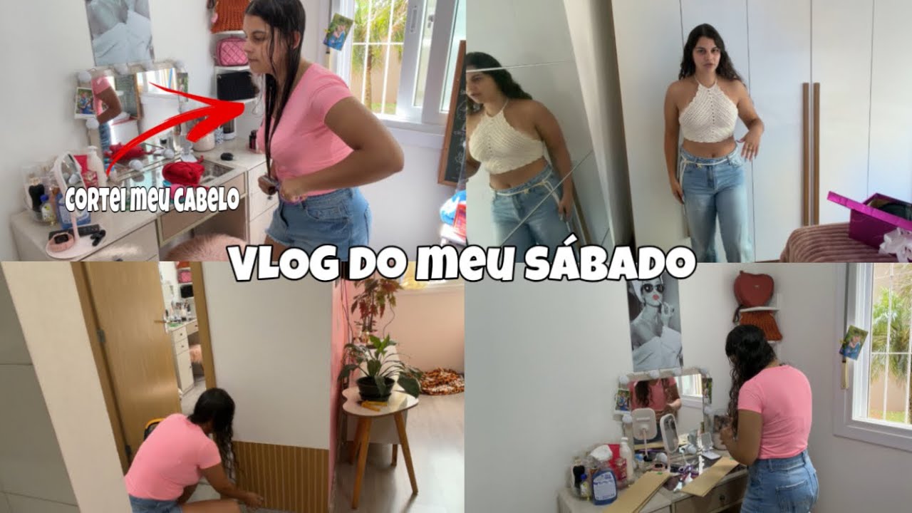 VLOG do meu sábado| Cortei o cabelo + fiz umas mudanças aqui em casa.