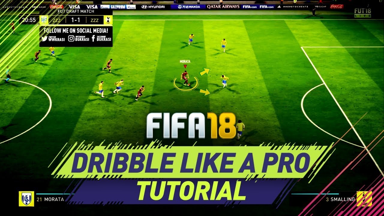 FIFA 18 NEW SKILL DRIBBLING TUTORIAL - THE SPEED DRIBBLING - HOW TO DRIBBLE LIKE A PRO!