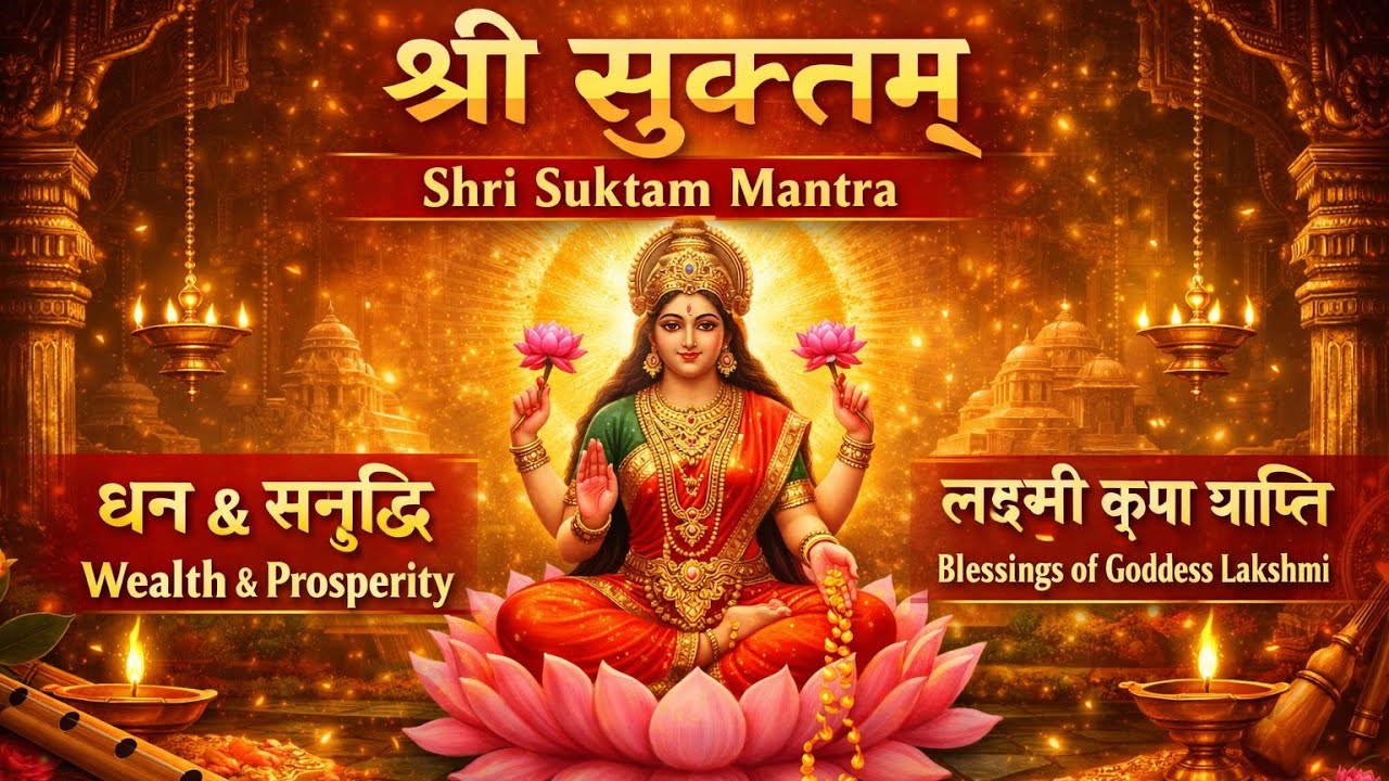 श्री सूक्तम् | Powerful Lakshmi Mantra for Wealth & Prosperity | Shri Suktam Chanting