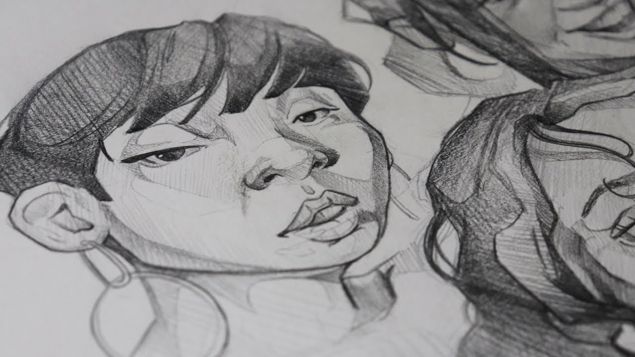 How to sketch and draw the face