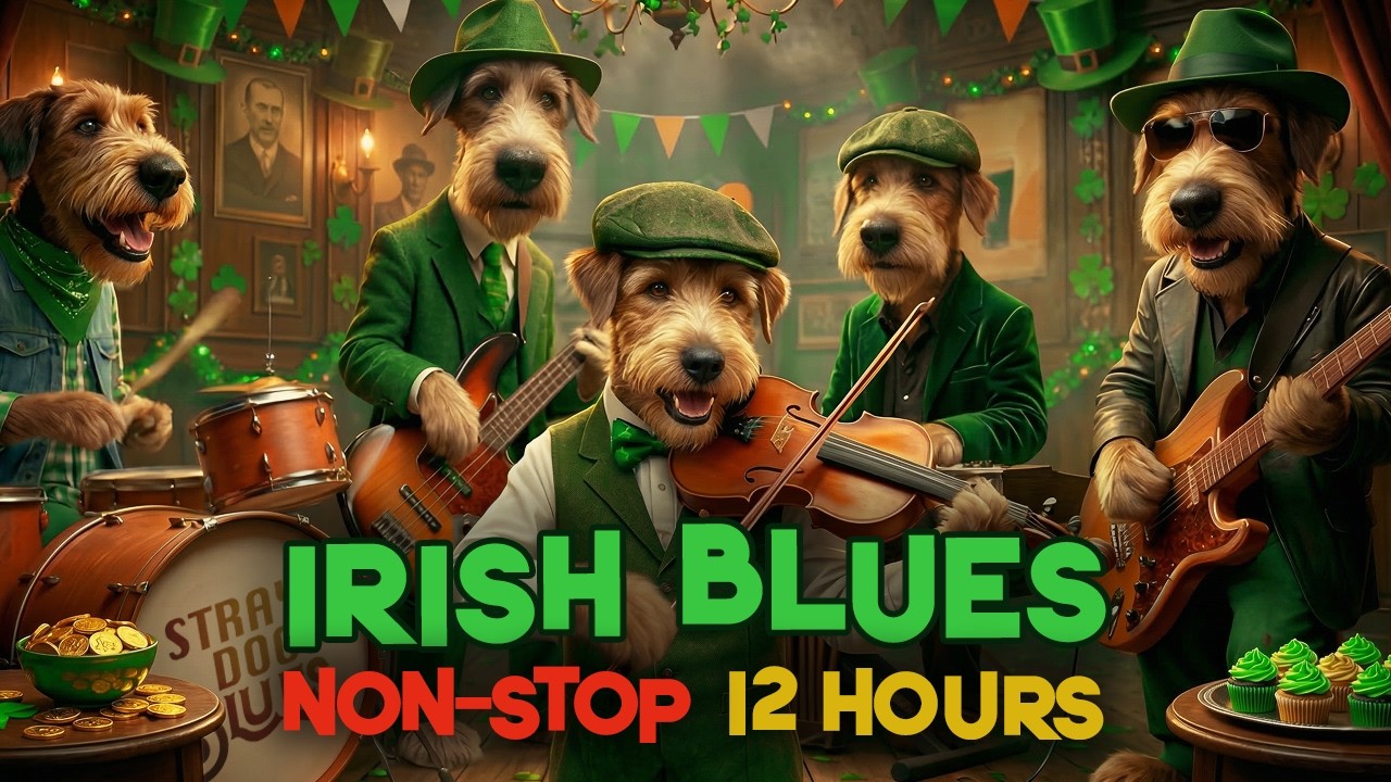🟢 NON-STOP: Celtic Blues Night 🍀 St. Patrick’s Day Music - Irish Pub Blues