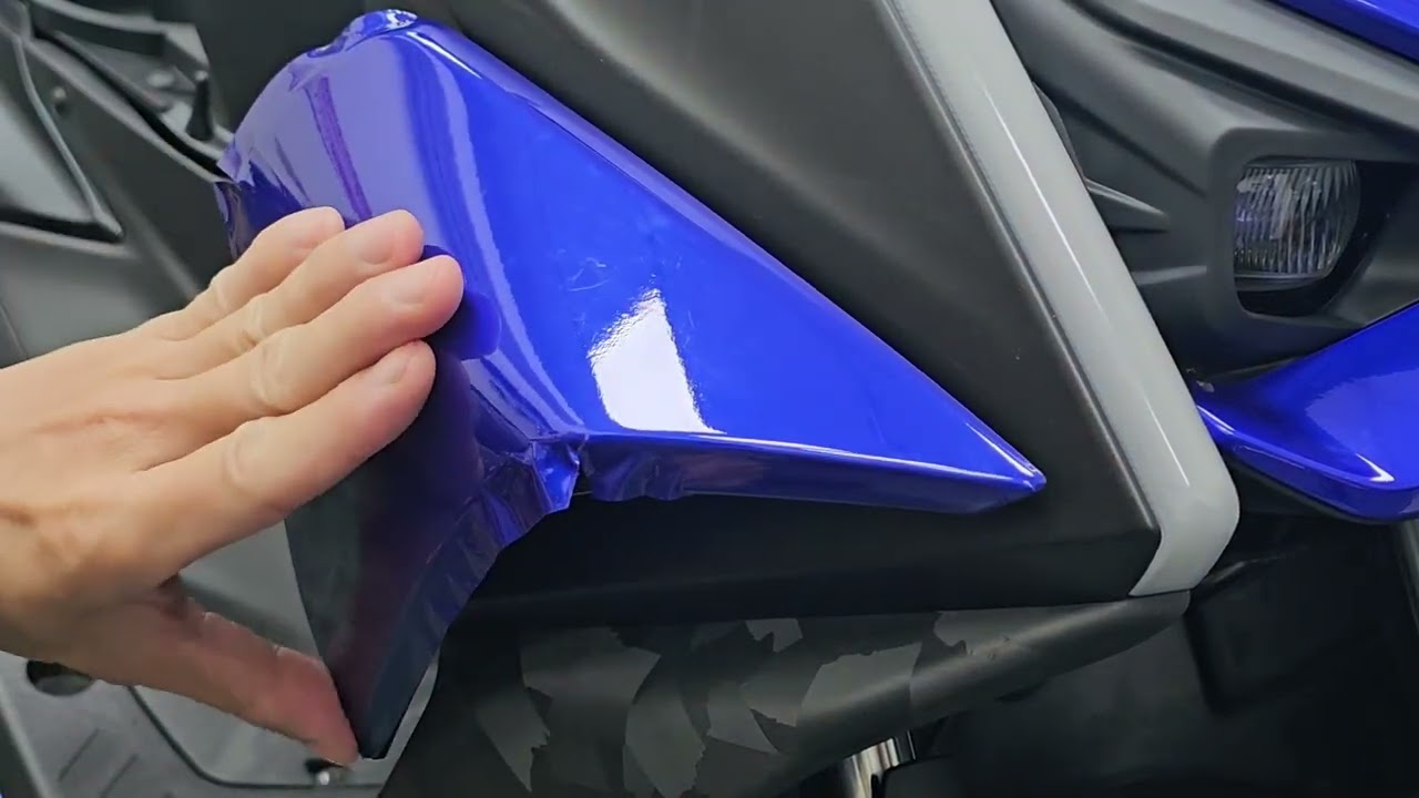 【無名彩貼】勁戰七代  側邊空力套件  版型上色貼膜 施工概略