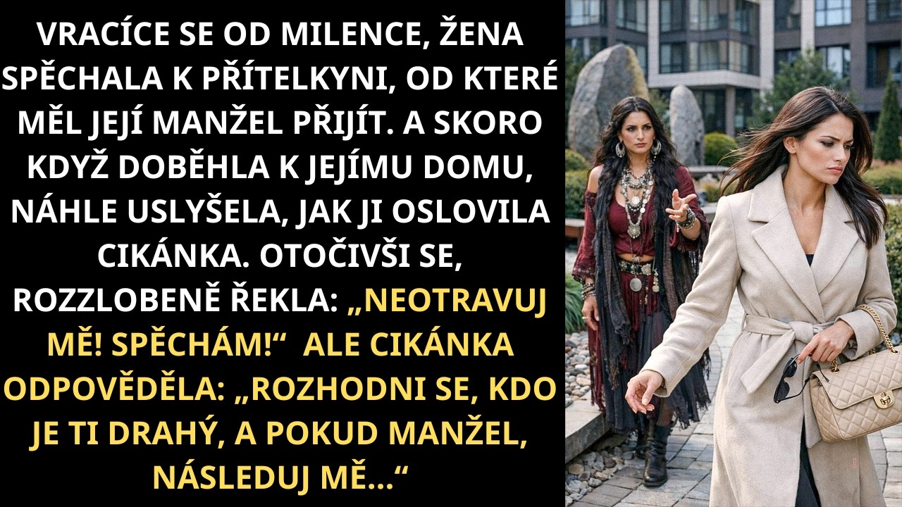 Vracíce se od milence, žena spěchala k přítelkyni, od které ji měl vyzvednout manžel…