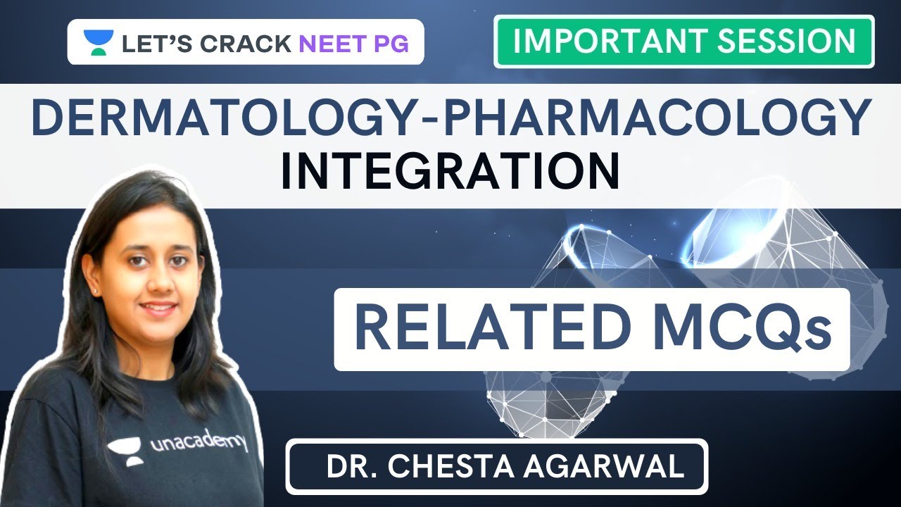MCQs related to Dermatology-Pharmacology Integration | NEET PG 2021 | Dr. Chesta Agarwal