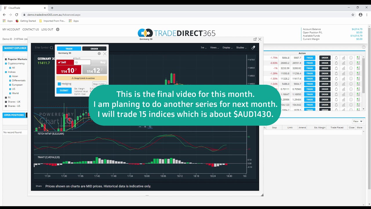 Germany 30 or DAX30 (DAX 30) Scalping Strategy (E12) 30 Oct 2020