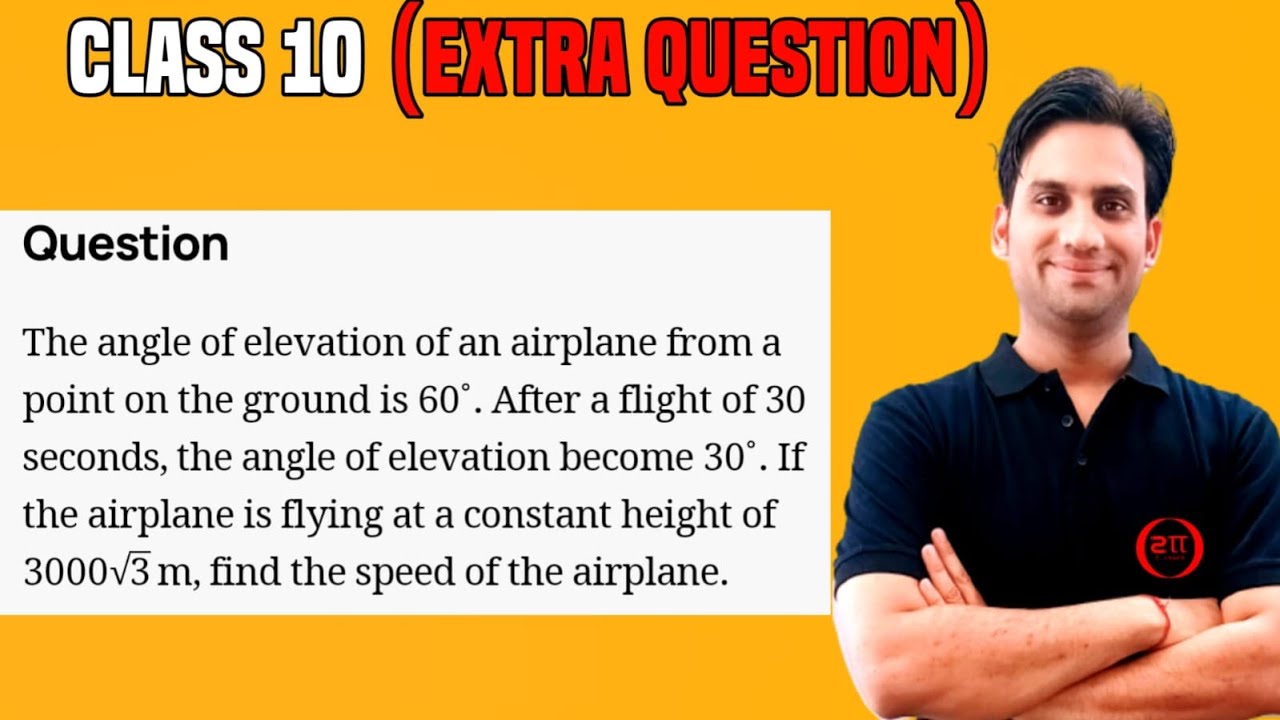 The angle of elevation of an airplane from a point on the ground is 60°. After a flight of 30 second