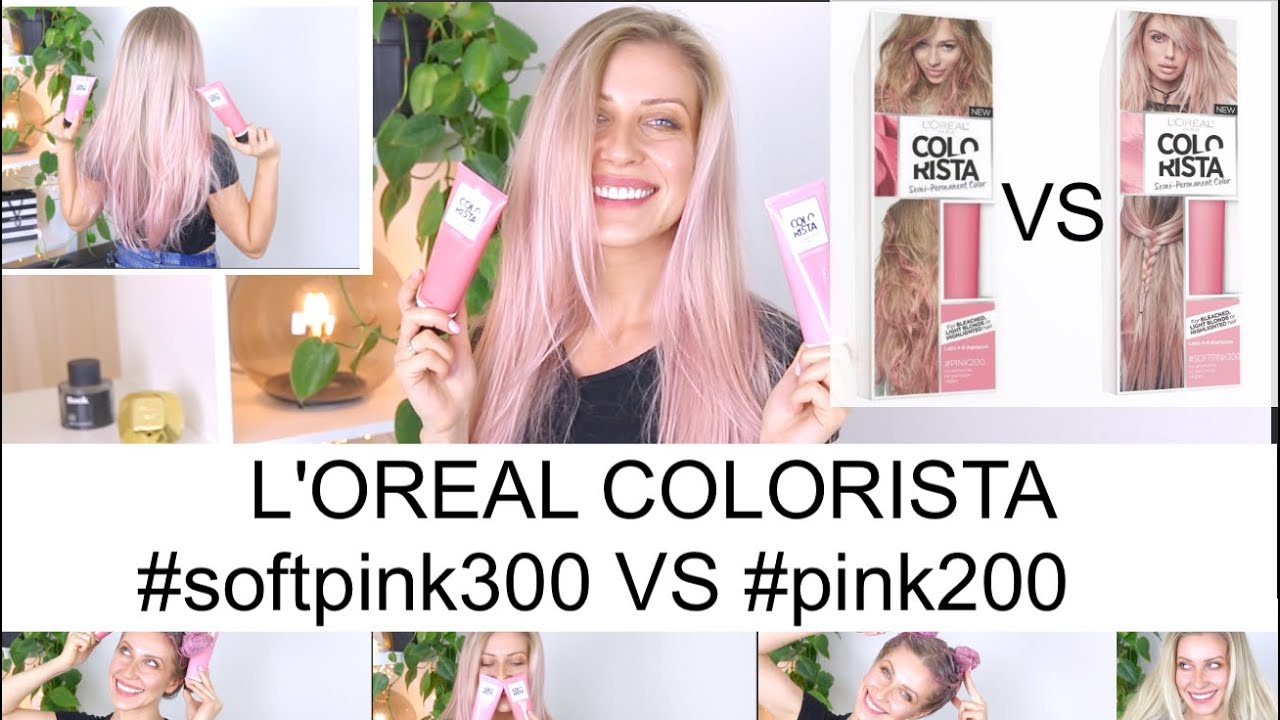 L'ORÉAL COLORISTA soft pink 300 vs pink 200 | Difference L'ORÉAL COLORISTA Pink and Soft Pink color